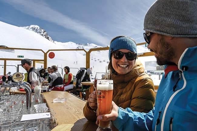 Schirmbar Hochgurglbahn im Skigebiet Obergurgl Hochgurgl Skiurlaub in Tirol im TOP Hotel Hochgurgl